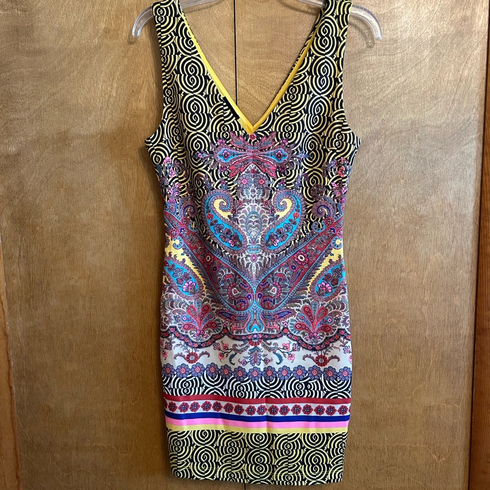 Bebe Purple Silver Embellished Tiered Mini Dress Size SP